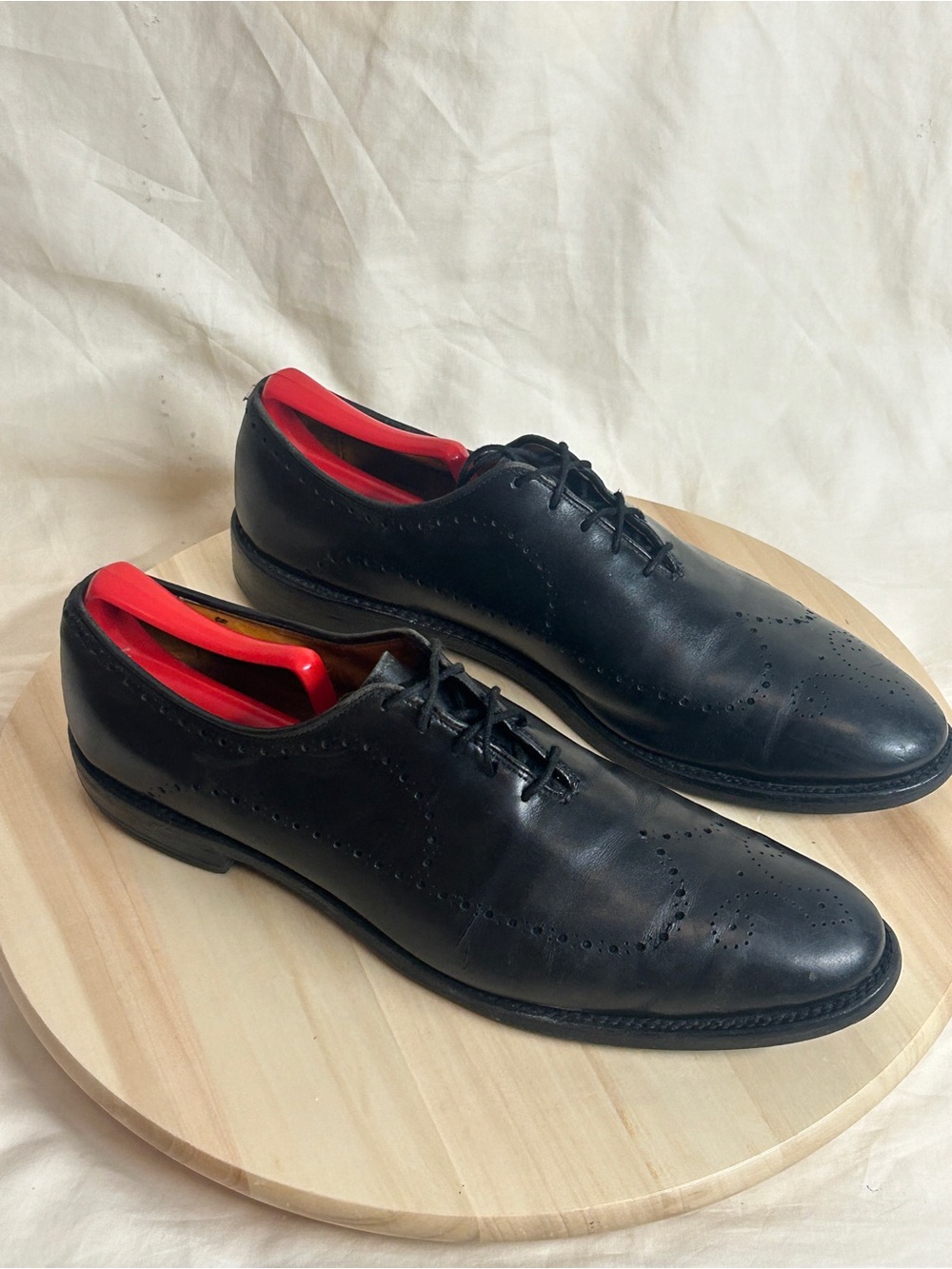 Allen Edmonds Fairfax Black Leather Brogue Wholecut Oxford 11A